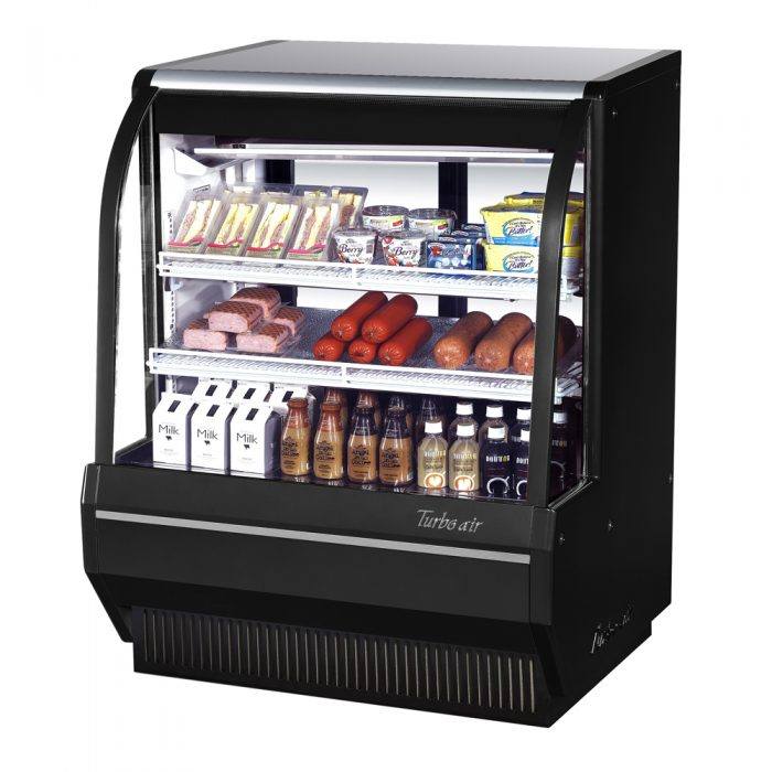 Turbo Air TCDD-48H-W(B)-N 48" Refrigerated Deli Display Case, 3 Tiers, 16.2 Cu. Ft.