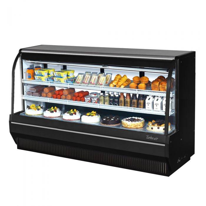 Turbo Air TCDD-96H-W(B)-N 96" Refrigerated Deli Display Case, 3 Tiers, 33.2 Cu. Ft.