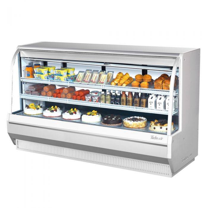 Turbo Air TCDD-96H-W(B)-N 96" Refrigerated Deli Display Case, 3 Tiers, 33.2 Cu. Ft.