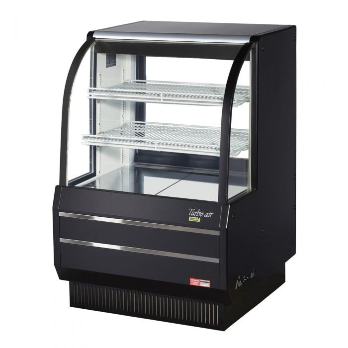 Turbo Air TCGB-36DR-W(B) 36" Non-Refrigerated Bakery Case, White or Black, 11.8 Cu. Ft.
