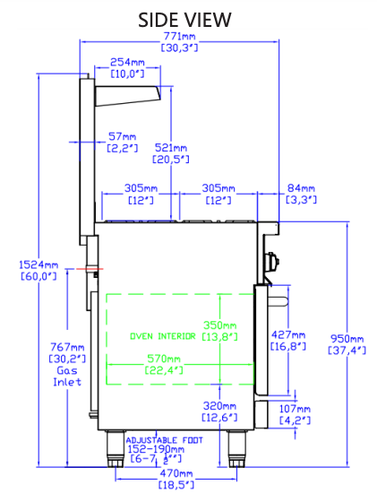 Standard Range SR-R36-NG 36" Natural Gas Commercial Range with 6 Burner, 1 Oven, 213,000 BTU