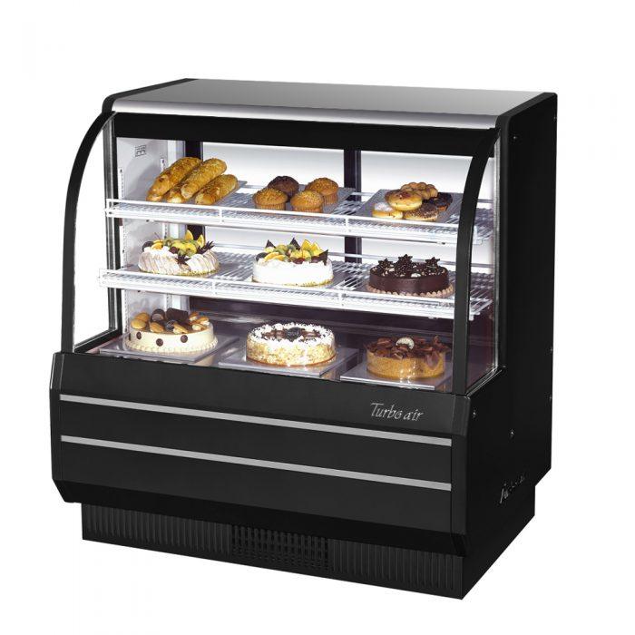 Turbo Air TCGB-48-W(B)-N 48" Refrigerated Bakery Display Case, White or Black, 15.6 Cu. Ft.