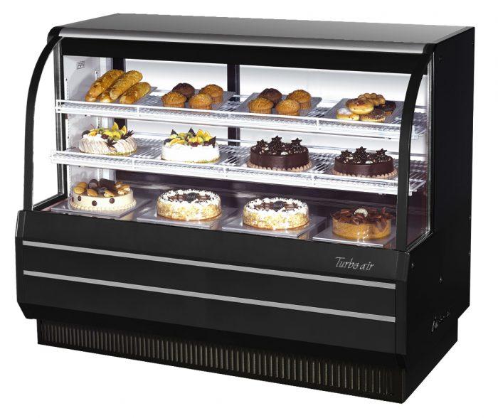 Turbo Air TCGB-60-W(B)-N 60" Refrigerated Bakery Display Case, White or Black, 19.4 Cu. Ft.