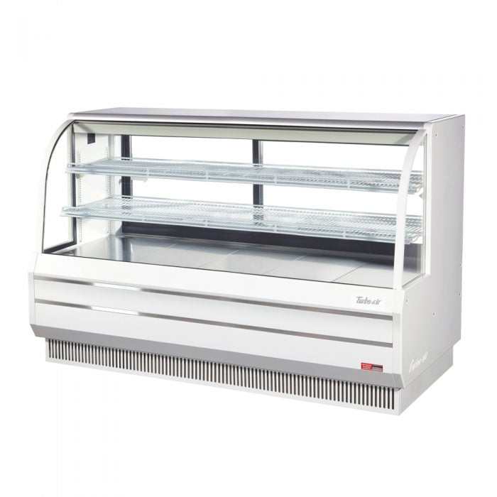 Turbo Air TCGB-72DR-W(B) 72" Non-Refrigerated Bakery Case, White or Black, 23.2 Cu. Ft.