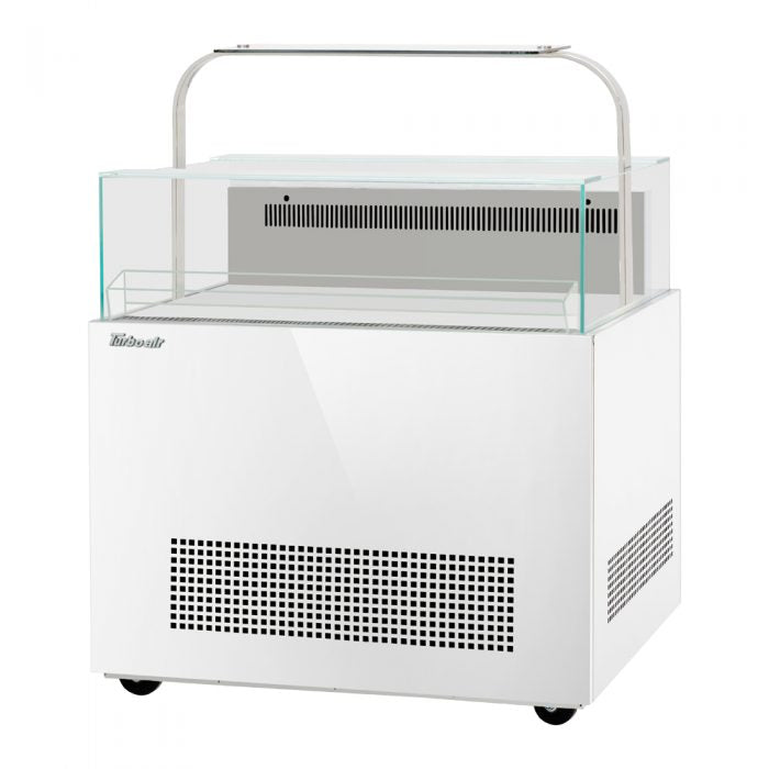 Turbo Air TOS-40NN-D-W(B) 40" Sandwich & Cheese Display Case with Top Shelf, Refrigerated, White or Black, 1.83 Cu. Ft.