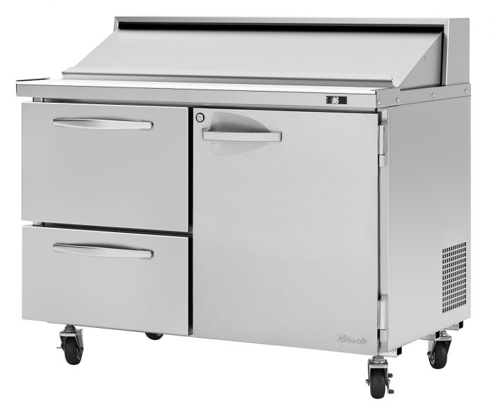 Turbo Air PST-48-D2R-N 2 Drawer and 1 Door Refrigerated Sandwich and Salad Prep Table