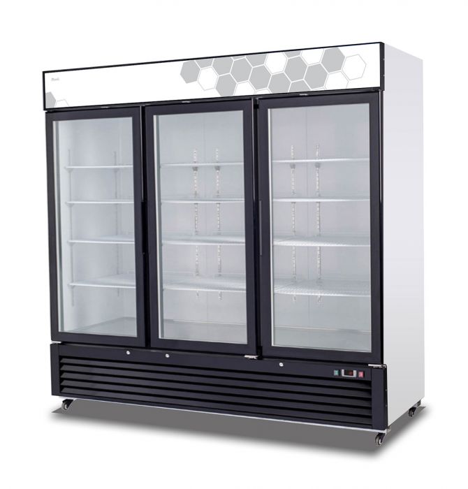 Migali C-72FM-HC 72 cu/ft Glass Door Merchandiser Freezer, Competitor Series