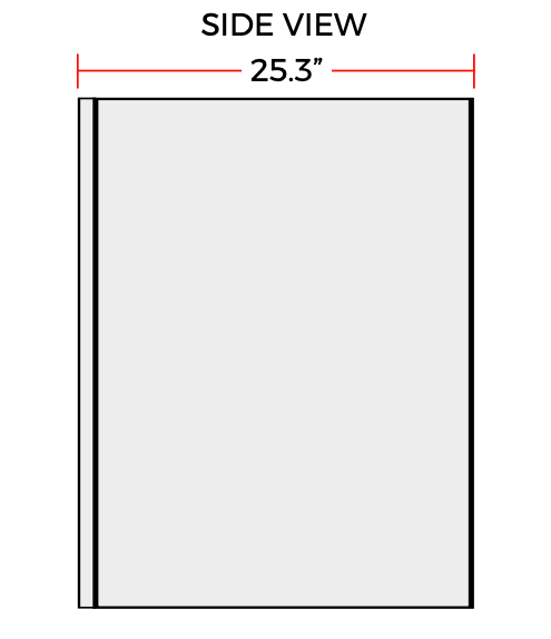 Coldline G5-B 24" Countertop Swing Door Merchandising Refrigerator, Black