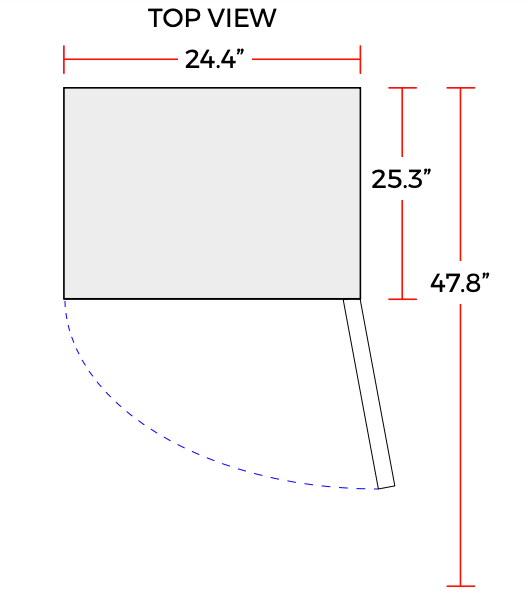 Coldline G5-B 24" Countertop Swing Door Merchandising Refrigerator, Black