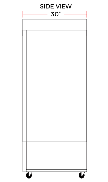 Coldline G80-B 78" Triple Glass Swing Door Merchandising Refrigerator, Black