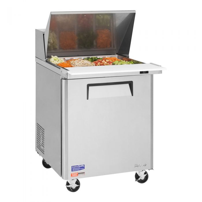 Turbo Air MST-28-12-N 1 Solid Door  Mega Top Refrigerated Sandwich Prep Table, 8 Cu. Ft.
