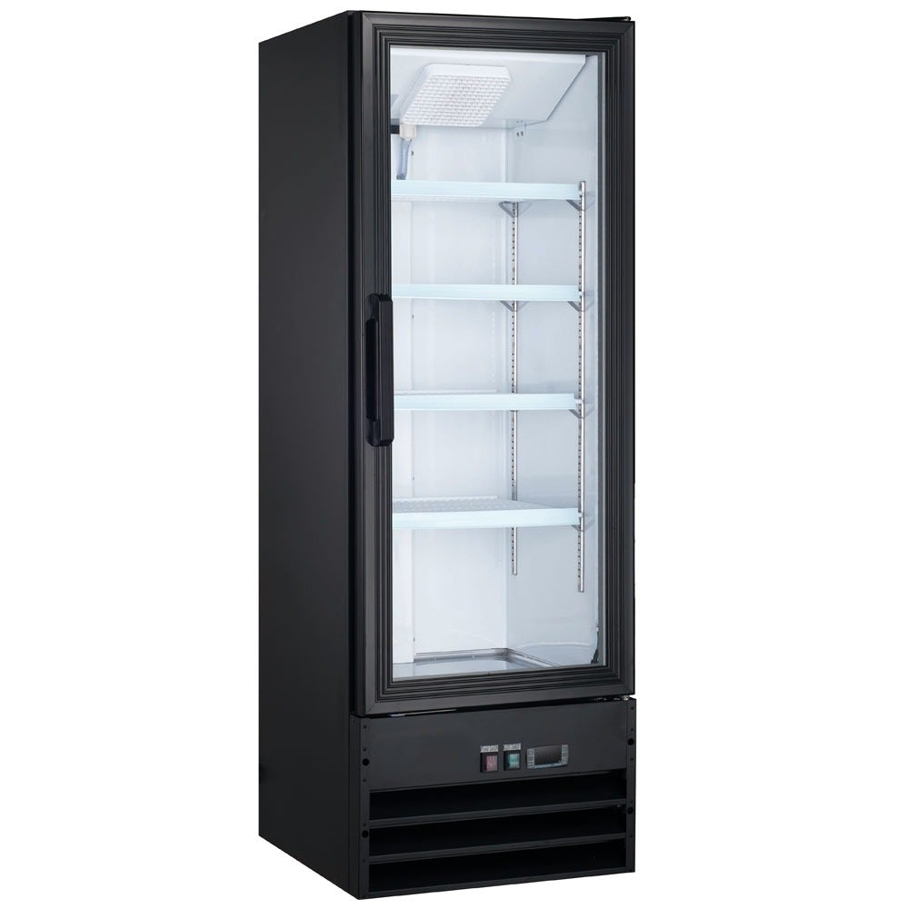 Coldline G10-B 21″ Single Glass Swing Door Merchandiser Refrigerator, Black