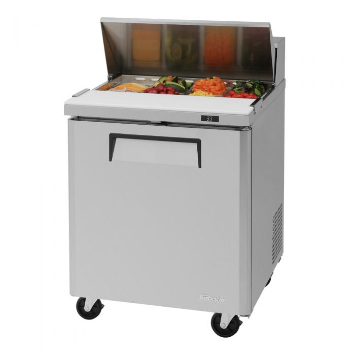 Turbo Air MST-28-N 1 Solid Door Refrigerated Sandwich Prep Table, 7 Cu. Ft.