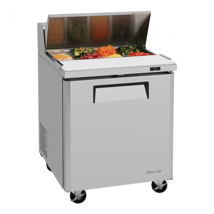 Turbo Air MST-28-N 1 Solid Door Refrigerated Sandwich Prep Table, 7 Cu. Ft.