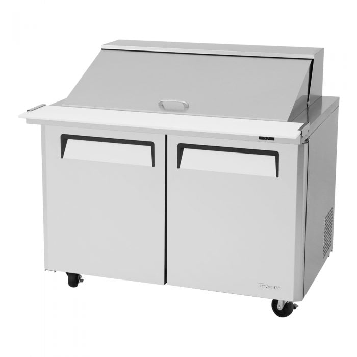 Turbo Air MST-48-18-N 2 Solid Door  Mega Top Refrigerated Sandwich Prep Table, 15 Cu. Ft.