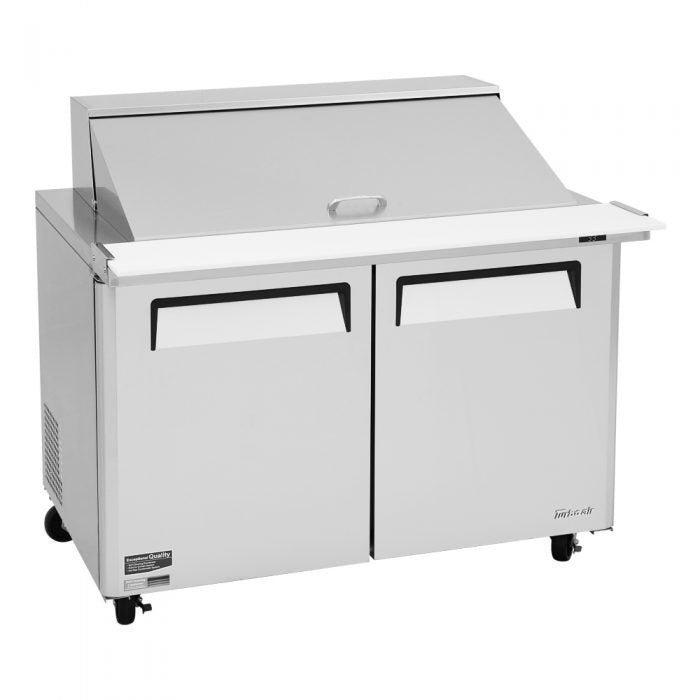 Turbo Air MST-48-18-N 2 Solid Door  Mega Top Refrigerated Sandwich Prep Table, 15 Cu. Ft.