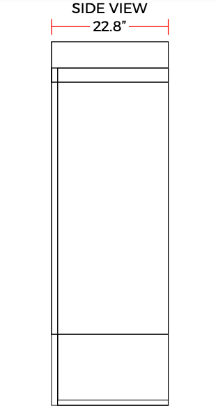 Coldline G15-B 26" Single Glass Swing Door Merchandiser Refrigerator, Black