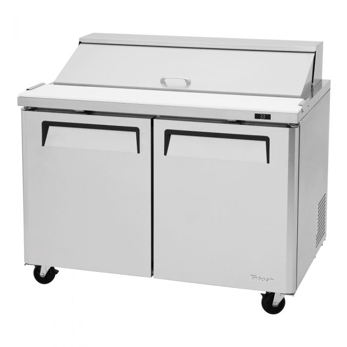 Turbo Air MST-48-N 2 Solid Door Refrigerated Sandwich Prep Table, 12 Cu. Ft.