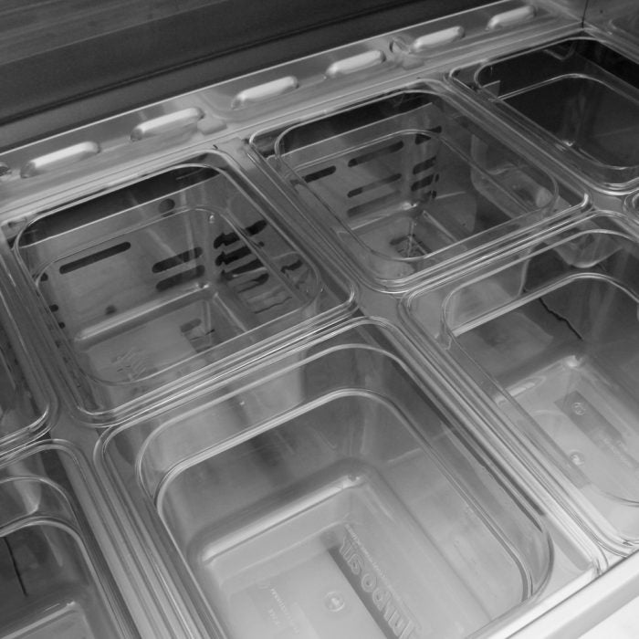 Turbo Air MST-48-N 2 Solid Door Refrigerated Sandwich Prep Table, 12 Cu. Ft.