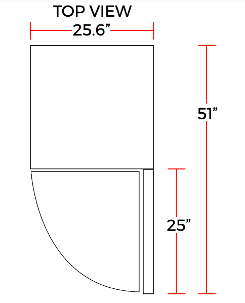 Coldline G15-B 26" Single Glass Swing Door Merchandiser Refrigerator, Black
