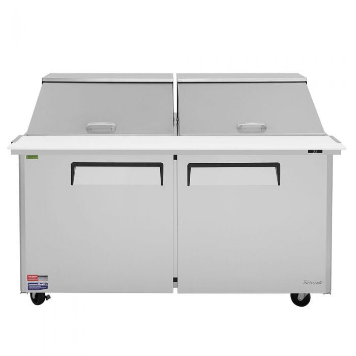 Turbo Air MST-60-24-N 2 Solid Door  Mega Top Refrigerated Sandwich Prep Table, 19 Cu. Ft.