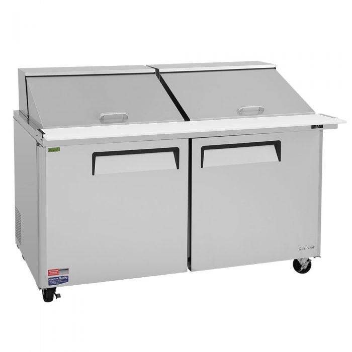 Turbo Air MST-60-24-N 2 Solid Door  Mega Top Refrigerated Sandwich Prep Table, 19 Cu. Ft.