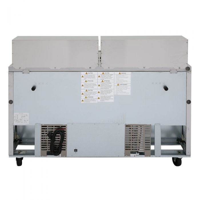 Turbo Air MST-60-24-N 2 Solid Door  Mega Top Refrigerated Sandwich Prep Table, 19 Cu. Ft.