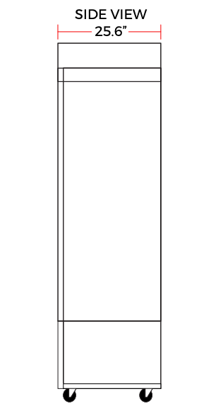 Coldline G48-B 48" Double Glass Swing Door Merchandising Refrigerator, Black