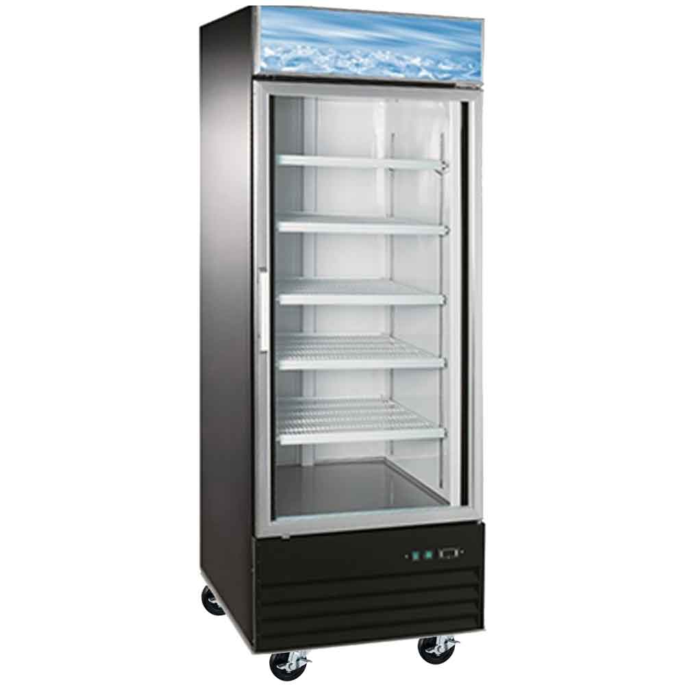 Coldline G28-B 28" Single Glass Door Merchandising Refrigerator, Black