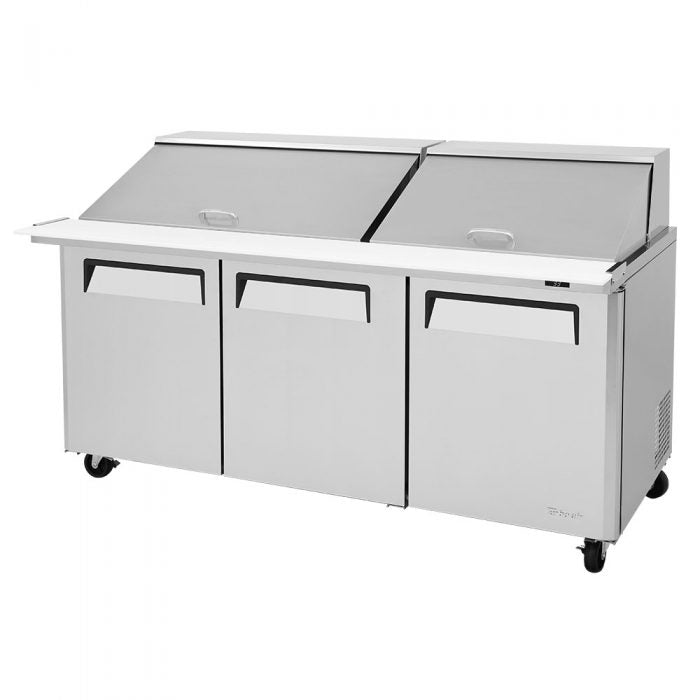 Turbo Air MST-72-30-N 3 Solid Door  Mega Top Refrigerated Sandwich Prep Table, 23 Cu. Ft.