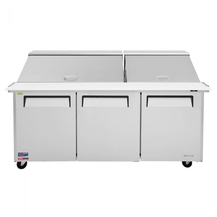 Turbo Air MST-72-30-N 3 Solid Door  Mega Top Refrigerated Sandwich Prep Table, 23 Cu. Ft.