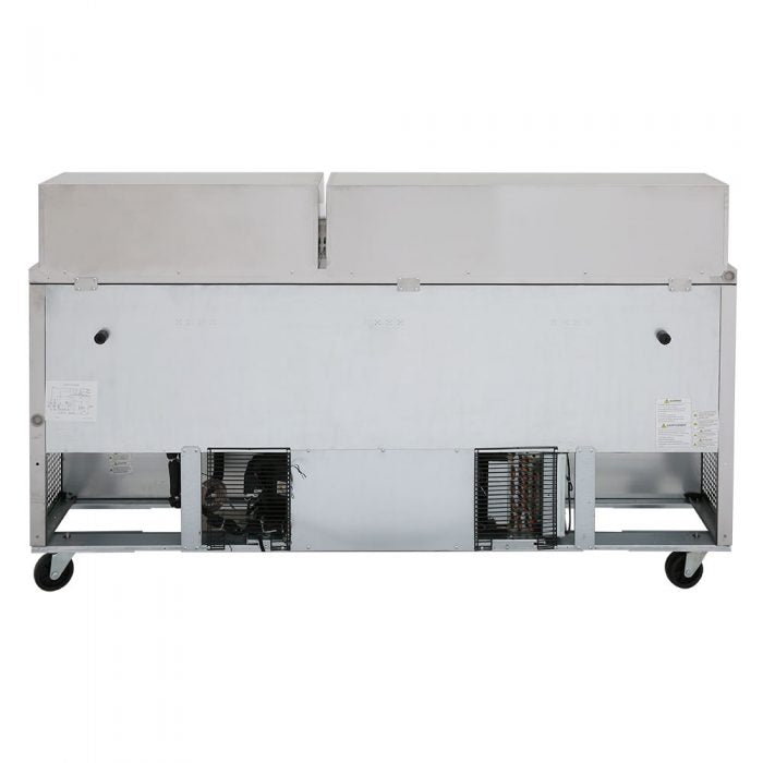 Turbo Air MST-72-30-N 3 Solid Door  Mega Top Refrigerated Sandwich Prep Table, 23 Cu. Ft.