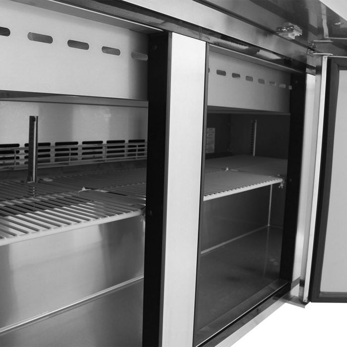 Turbo Air MST-72-30-N 3 Solid Door  Mega Top Refrigerated Sandwich Prep Table, 23 Cu. Ft.