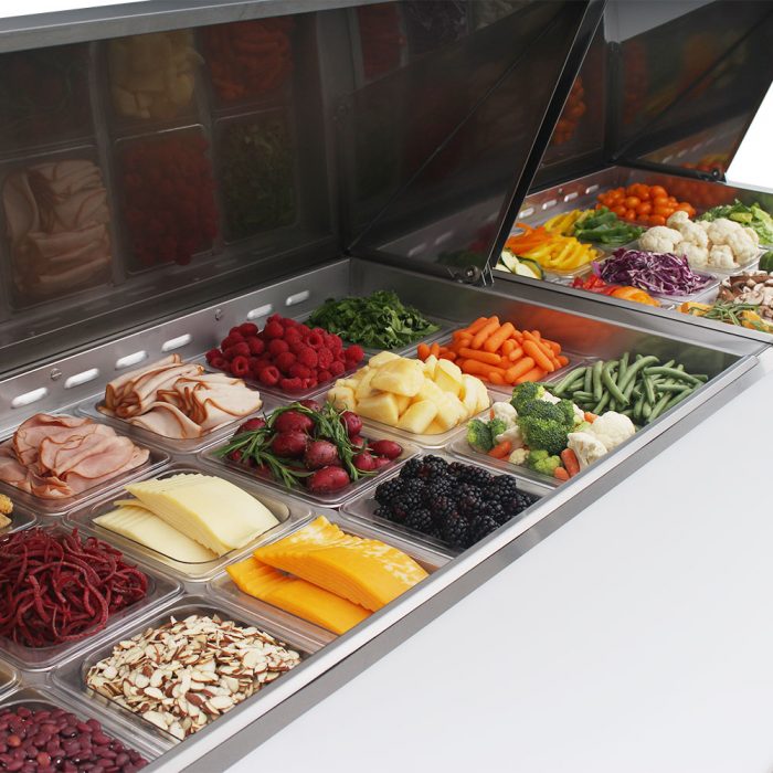 Turbo Air MST-72-30-N 3 Solid Door  Mega Top Refrigerated Sandwich Prep Table, 23 Cu. Ft.