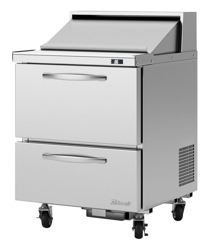 Turbo Air PST-28-D2-N 2 Drawer Refrigerated Sandwich Prep Table