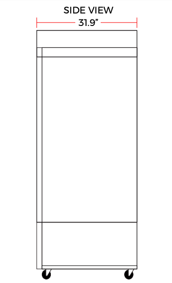 Coldline G53-B 53" Double Glass Swing Door Merchandising Refrigerator, Black