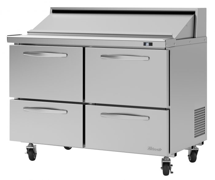 Turbo Air PST-48-D4-N 4 Drawer Refrigerated Sandwich Prep Table
