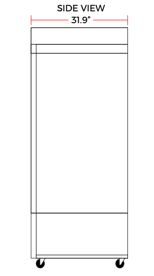 Coldline G53S-B 53" Double Sliding Glass Door Merchandising Refrigerator, Black