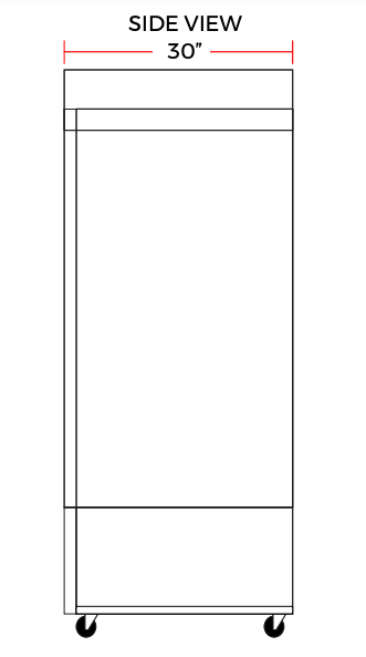 Coldline G40S-B 40" Double Glass Sliding Door Merchandising Refrigerator, Black