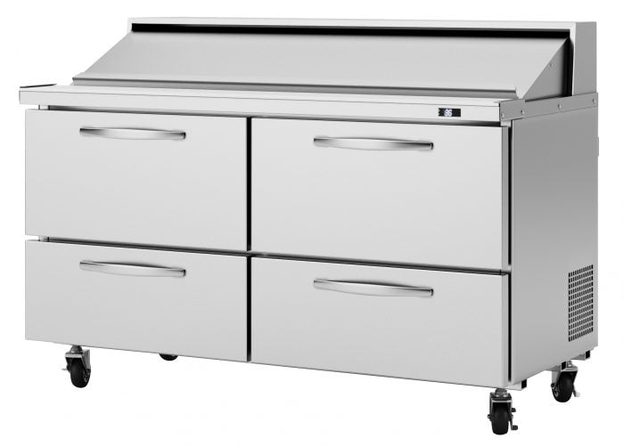 Turbo Air PST-60-D4-N 4 Drawer Refrigerated Sandwich Prep Table