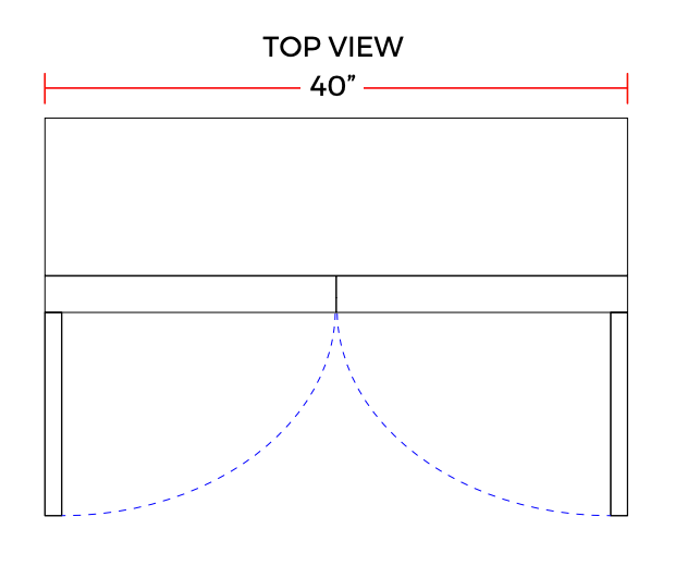 Coldline G40S-B 40" Double Glass Sliding Door Merchandising Refrigerator, Black