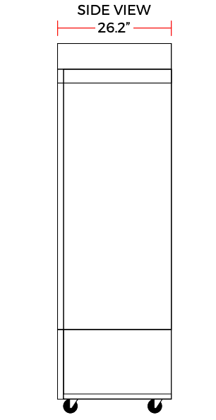 Coldline D12-B 27" Single Glass Swing Door Merchandiser Freezer, Black