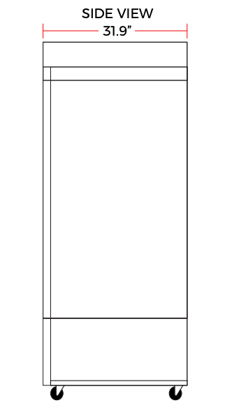 Coldline D53-B 53" Double Glass Swing Door Merchandising Freezer, Black