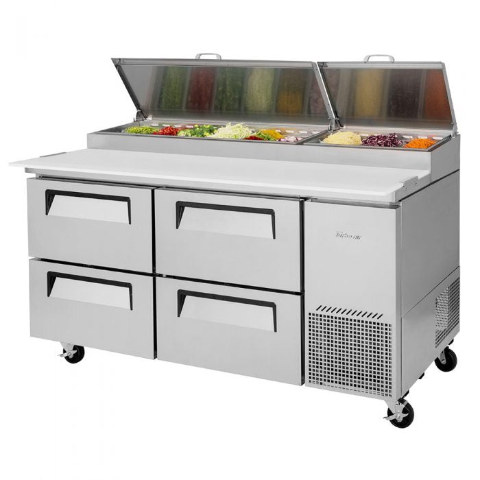 Turbo Air TPR-67SD-D4-N 4 Drawer Refrigerated Pizza Prep Table