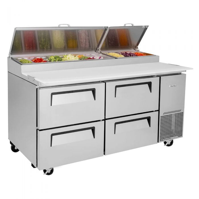 Turbo Air TPR-67SD-D4-N 4 Drawer Refrigerated Pizza Prep Table