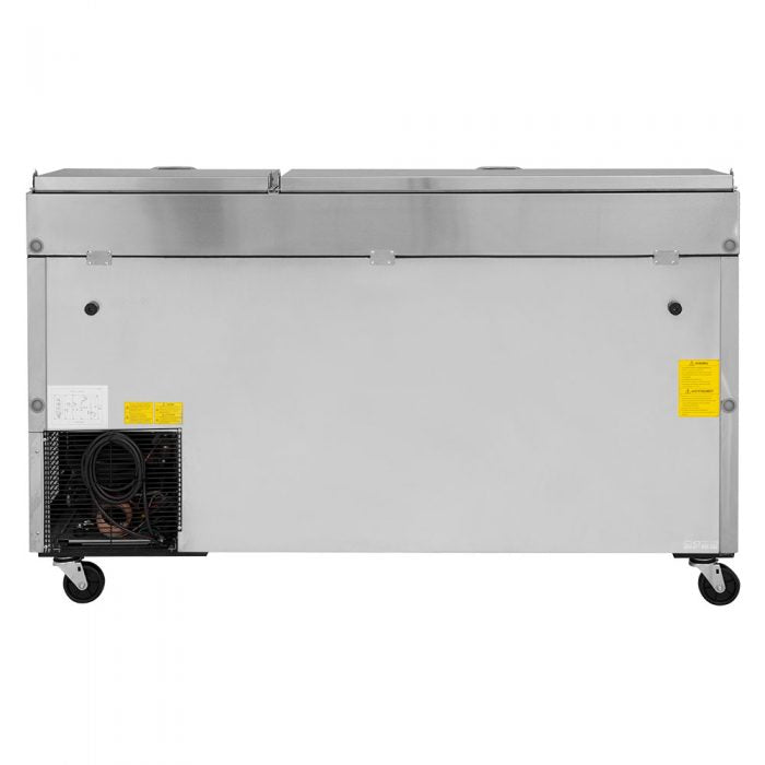 Turbo Air TPR-67SD-N 2 Solid Door Refrigerated Pizza Prep Table, 20 Cu. Ft.