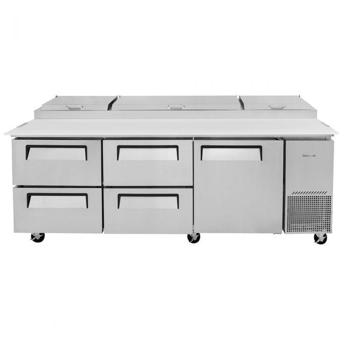 Turbo Air TPR-93SD-D4-N 1 Solid Door and 4 Drawer Refrigerated Pizza Prep Table