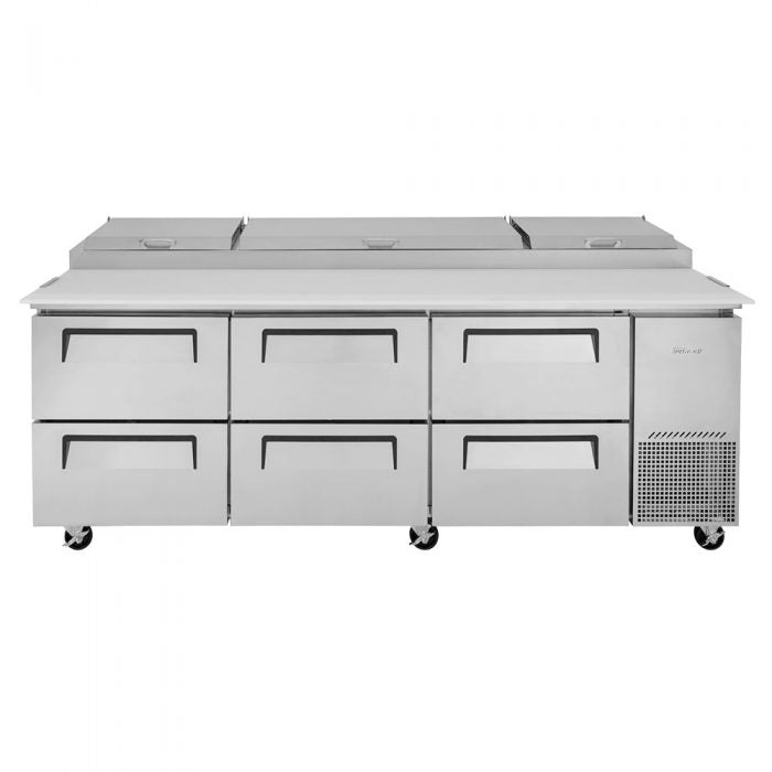 Turbo Air TPR-93SD-D6-N 6 Drawer Refrigerated Pizza Prep Table