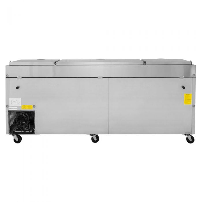 Turbo Air TPR-93SD-N 3 Solid Door Refrigerated Pizza Prep Table, 31 Cu. Ft.