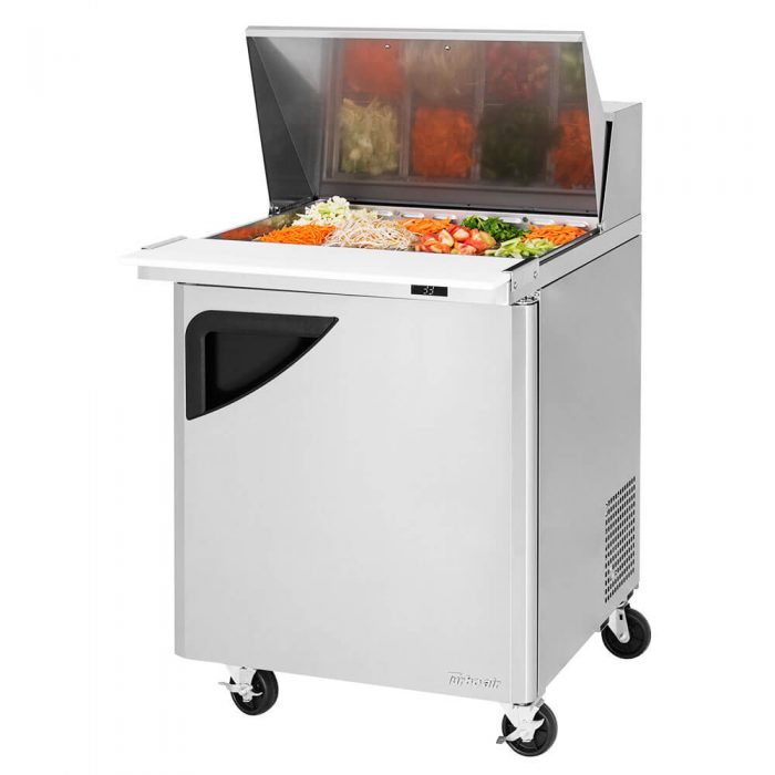 Turbo Air TST-28SD-12-N 1 Solid Door  Mega Top Refrigerated Sandwich Prep Table, 8 Cu. Ft.